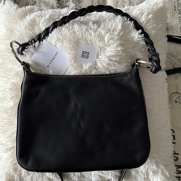 Givenchy Rebel Soft Hobo black braided bag satchel - Picture 9 of 17